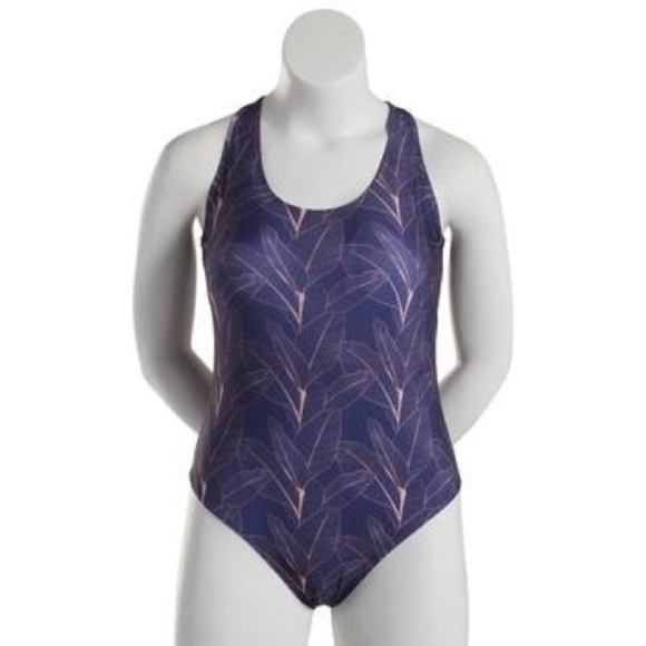 NWT Nicole Miller one piece scoop back swimsuit size Medium - Picture 1 of 5